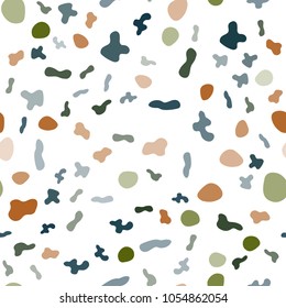 Light Green, Red vector seamless background with lava shapes. Creative illustration in halftone marble style with gradient. A completely new template for your business design.