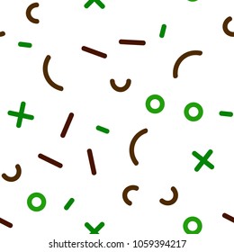 Light Green, Red vector seamless background with lines, ovals. Seamless Illustration with set of abstact gradient lines. Pattern for design of fabric, wallpapers.