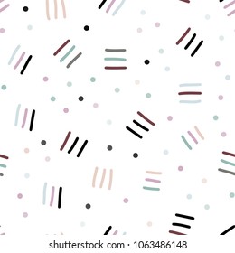 Light Green, Red vector seamless pattern with abstract lines. Illustration with repetition of lines on white background. Pattern for design of fabric, wallpapers.