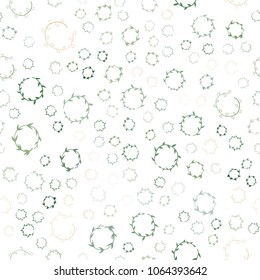Light Green, Red vector seamless  pattern with spheres. Blurred decorative design in abstract style with bubbles. Pattern can be used for futuristic ad, booklets.