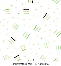 Light Green, Red vector seamless texture with elements of lines. Seamless Illustration with set of abstact gradient lines. Pattern for design of fabric, wallpapers.