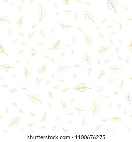 Light Green, Red vector seamless  doodle blurred pattern. Shining colored illustration with leaves in doodle style. Brand-new design for your business.