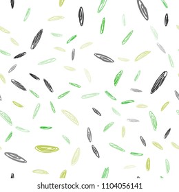 Light Green, Red vector seamless cover with spots. Glitter abstract illustration with blurred drops of rain. Pattern can be used for futuristic ad, booklets.