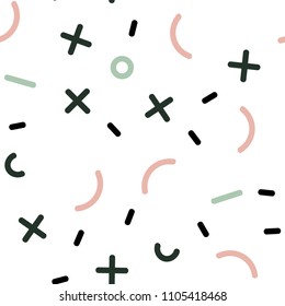 Light Green, Red vector seamless background with lines, ovals. Colorful seamless gradient with lines and signs of maths. Template for business cards, websites.