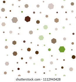 Light Green, Red vector seamless background with hexagons. Colorful hexagons on white backdrop. New template for your brand book.