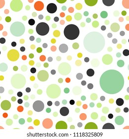 Light Green, Red vector seamless template with circles. Modern abstract illustration with colorful water drops. Pattern can be used for beautiful websites.
