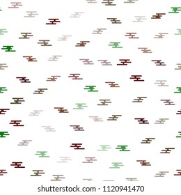 Light Green, Red vector seamless pattern with narrow lines. Decorative shining illustration with lines on abstract template. Smart design for your business advert.