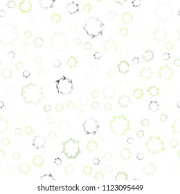 Light Green, Red vector seamless layout with circle shapes. Abstract illustration with colored bubbles in nature style. Pattern can be used as texture of wallpapers.