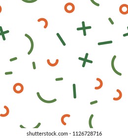Light Green, Red vector seamless cover with abstract shapes. Seamless Illustration with set of abstact gradient lines. Pattern for trendy fabric, wallpapers.