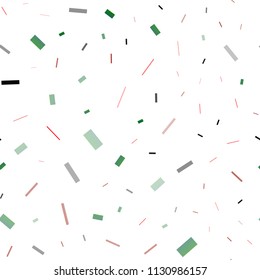 Light Green, Red vector seamless template with crystals, rectangles. Decorative design in abstract style with rectangles. Smart design for your business advert.