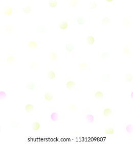 Light Green, Red vector seamless texture with disks. Blurred bubbles on abstract background with colorful gradient. The pattern can be used for beautiful websites.