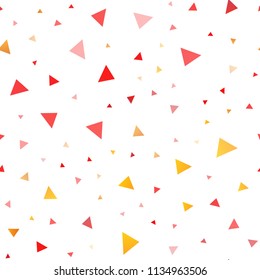 Light Green, Red vector seamless backdrop with lines, triangles. Beautiful illustration with triangles in nature style. Pattern can be used for websites.