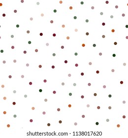 Light Green, Red vector seamless background with bubbles. Beautiful colored illustration with blurred circles in nature style. The pattern can be used for aqua ad, booklets.