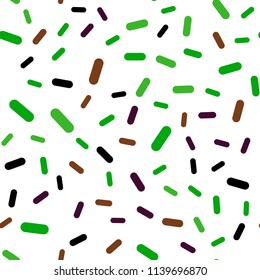Light Green, Red vector seamless texture with colored lines. Shining colored illustration with sharp stripes. Smart design for your business advert.