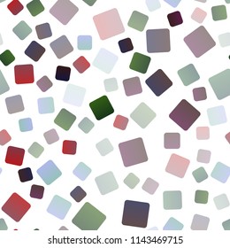 Light Green, Red vector seamless backdrop with rectangles, squares. Beautiful illustration with rectangles and squares. Pattern for commercials.