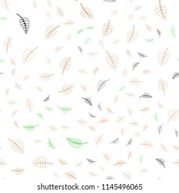 Light Green, Red vector seamless  natural abstract background. Modern geometrical abstract illustration with leaves. Brand-new design for your business.
