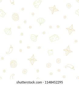 Light Green, Red vector seamless template with organic meal. Blurred decorative design of snacks in doodle style. Doodle design for your business advert of cafes.