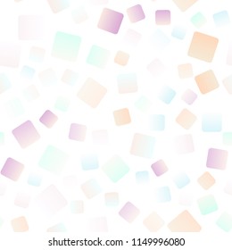 Light Green, Red vector seamless pattern in square style. Abstract gradient illustration with rectangles. Best design for your ad, poster, banner.
