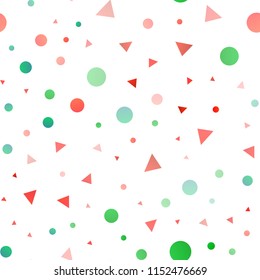 Light Green, Red vector seamless backdrop with lines, circles. Circles, lines on abstract background with colorful gradient. Template for business cards, websites.