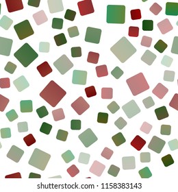 Light Green, Red vector seamless texture in rectangular style. Abstract gradient illustration with rectangles. Pattern for commercials.