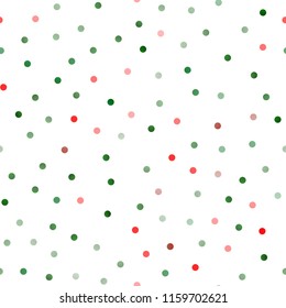 Light Green, Red vector seamless background with bubbles. Beautiful colored illustration with blurred circles in nature style. The pattern can be used for beautiful websites.