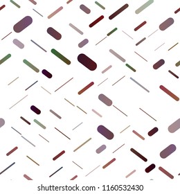 Light Green, Red vector seamless layout with flat lines. Decorative shining illustration with lines on abstract template. The template can be used as a background.