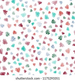 Light Green, Red vector seamless template with repeated sticks. Glitter abstract illustration with colored sticks. The pattern for ad, booklets, leaflets.