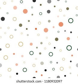 Light Green, Red vector seamless layout with circle shapes. Blurred bubbles on abstract background with colorful gradient. Design for textile, fabric, wallpapers.