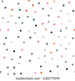 Light Green, Red vector seamless texture with disks. Blurred bubbles on abstract background with colorful gradient. The pattern can be used for ads, leaflets of liquid.