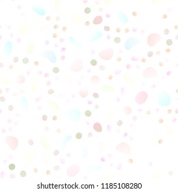 Light Green, Red vector seamless pattern with spheres. Modern abstract illustration with colorful water drops. Pattern for trendy fabric, wallpapers.