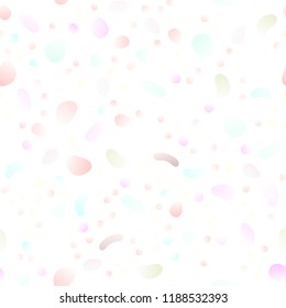 Light Green, Red vector seamless pattern with spheres. Glitter abstract illustration with blurred drops of rain. Pattern for design of fabric, wallpapers.