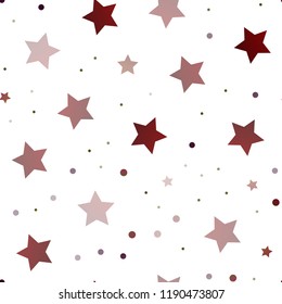 Light Green, Red vector seamless layout with bright stars. Blurred decorative design in simple style with stars. Best design for your ad, poster, banner.