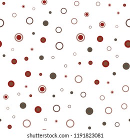 Light Green, Red vector seamless cover with spots. Illustration with set of shining colorful abstract circles. Pattern for design of fabric, wallpapers.