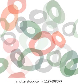 Light Green, Red vector seamless cover with circles. Colorful illustration with blurred circles in nature style. Design for textile, fabric, wallpapers.