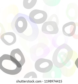 Light Green, Red vector seamless template with spots. Glitter abstract illustration with blurred drops of rain. Design for textile, fabric, wallpapers.