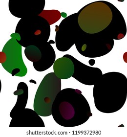 Light Green, Red vector seamless template with spots. Blurred decorative design in abstract style with bubbles. Template for business cards, websites.