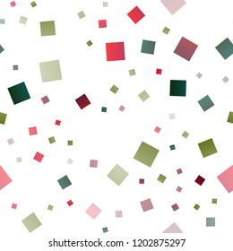 Light Green, Red vector seamless background with rectangles. Glitter abstract illustration with rectangular shapes. Smart design for your business advert.