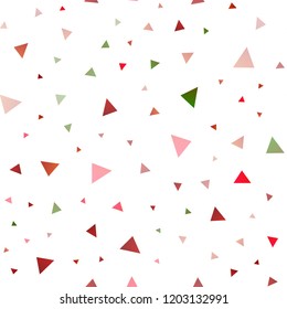 Light Green, Red vector seamless background with triangles. Illustration with set of colorful triangles. Smart design for your business advert.