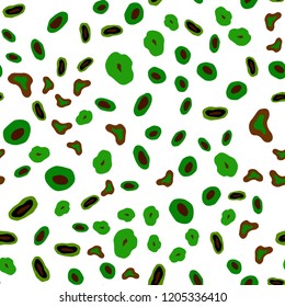 Light Green, Red vector seamless layout with circle shapes. Abstract illustration with colored bubbles in nature style. Template for business cards, websites.