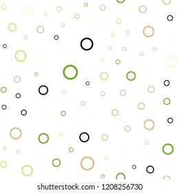 Light Green, Red vector seamless cover with spots. Blurred decorative design in abstract style with bubbles. Beautiful design for your business advert.