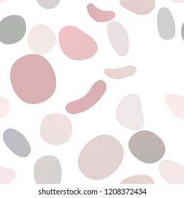 Light Green, Red vector seamless pattern with spheres. Abstract illustration with colored bubbles in nature style. Design for textile, fabric, wallpapers.