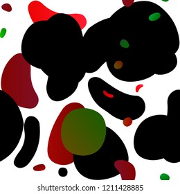 Light Green, Red vector seamless template with spots. Abstract illustration with colored bubbles in nature style. Trendy design for wallpaper, fabric makers.