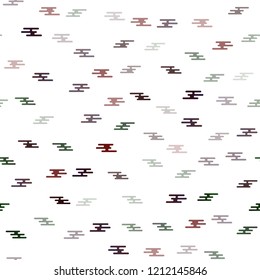 Light Green, Red vector seamless pattern with narrow lines. Shining colored illustration with narrow lines. The pattern can be used as ads, poster, banner for commercial.