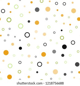 Light Green, Red vector seamless background with bubbles. Blurred decorative design in abstract style with bubbles. Design for textile, fabric, wallpapers.
