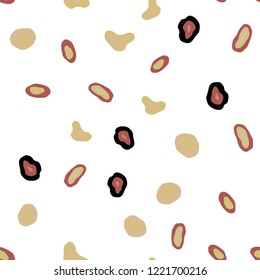 Light Green, Red vector seamless background with bubbles. Abstract illustration with colored bubbles in nature style. Pattern for trendy fabric, wallpapers.