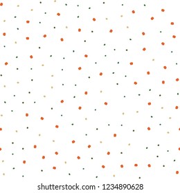 Light Green, Red vector seamless texture with disks. Illustration with set of shining colorful abstract circles. Pattern for trendy fabric, wallpapers.