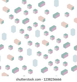 Light Green, Red vector seamless, isometric layout with lines, rectangles. Decorative design in abstract style with rectangles. Template for business cards, websites.