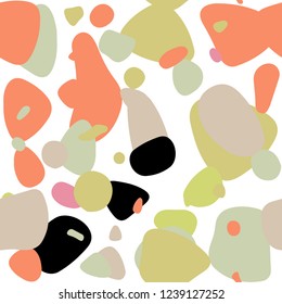 Light Green, Red vector seamless background with bubbles. Illustration with set of shining colorful abstract circles. Design for textile, fabric, wallpapers.