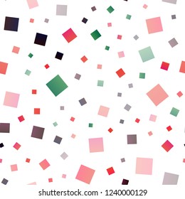 Light Green, Red vector seamless cover in polygonal style. Beautiful illustration with rectangles and squares. Pattern can be used for websites.