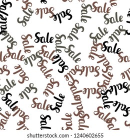 Light Green, Red vector seamless cover with symbols of 70, 90 % sales. Illustration with signs of sales on abstract template. Template for season sales, shopping ads.